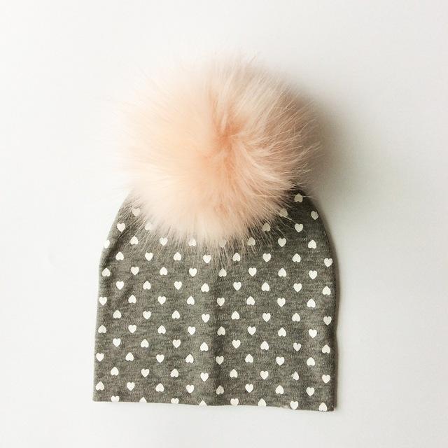 Paris-Chapeau bonnet & skullies Grist 1 Bonnet D'hiver Enfant pompon en Fourrure