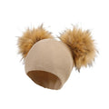 Paris-Chapeau bonnet & skullies Khaki Bonnet D'hiver Bébé pompon ultra-doux
