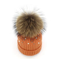 Paris-Chapeau bonnet & skullies Orange Bonnet garnie de perles Style Mode