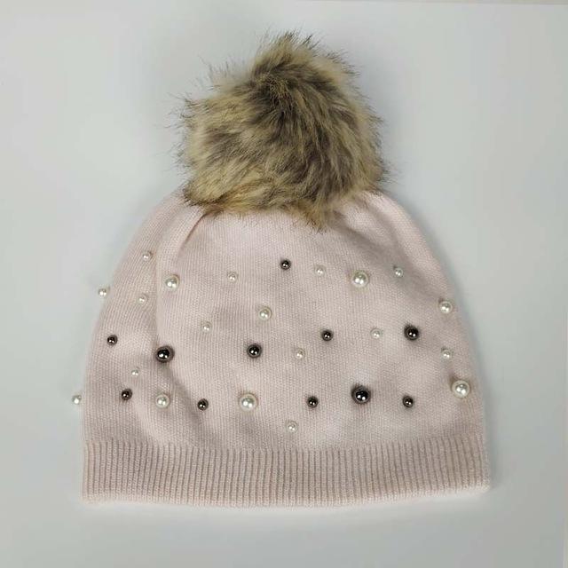 Paris-Chapeau bonnet & skullies Rose Élégant Bonnet garni de perles