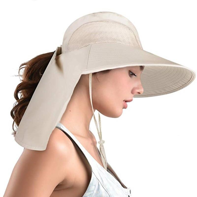 Paris-chapeau capeline et chapeaux d'été Beige Chapeau en coton très confortable