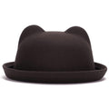 Paris-Chapeau capeline et chapeaux d'été Café / 55-60cm Chapeau fedora oreilles de chat