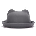 Paris-Chapeau capeline et chapeaux d'été Gris / 55-60cm Chapeau fedora oreilles de chat