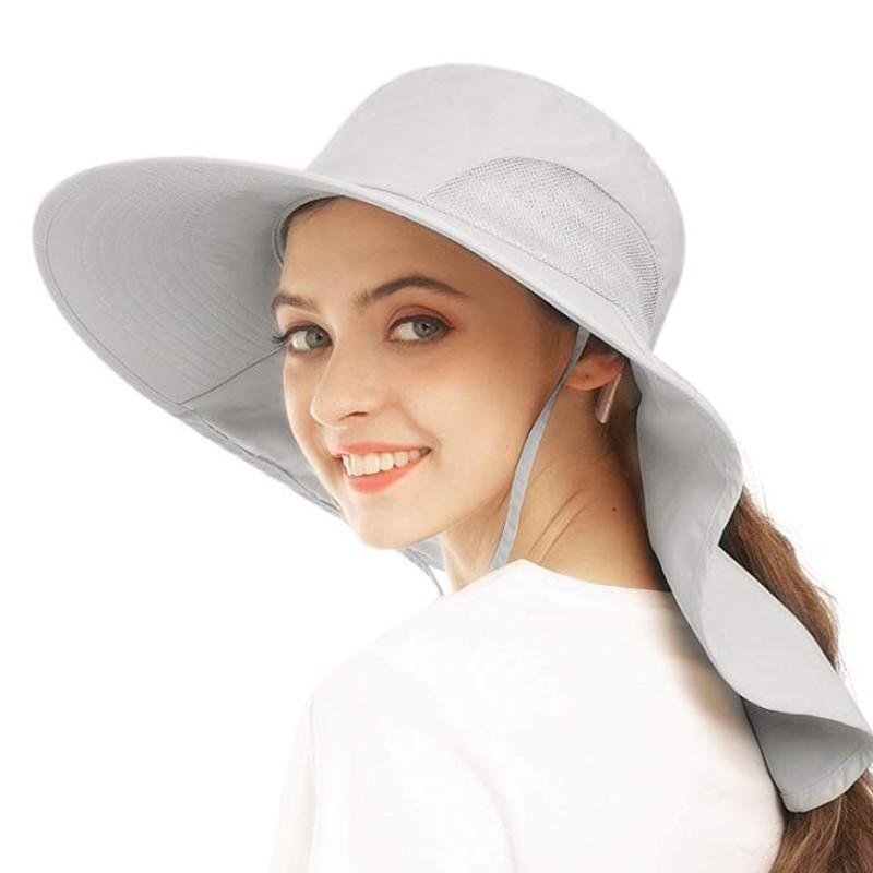 Paris-chapeau capeline et chapeaux d'été Gris Chapeau en coton très confortable