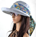 Paris-chapeau capeline et chapeaux d'été Gris Chapeau visière à large rebord