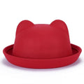 Paris-Chapeau capeline et chapeaux d'été Rouge / 55-60cm Chapeau fedora oreilles de chat