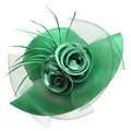 Paris-chapeau capeline et chapeaux d'été vert Capeline floral a grand bord en satin et crin