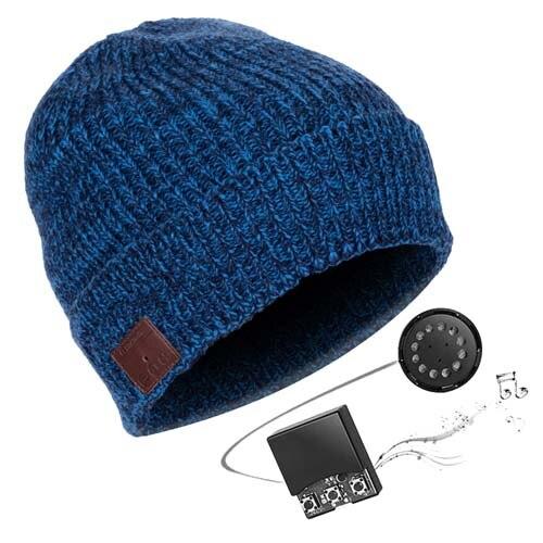 Paris-chapeau casquette et bonnet bluetooth 031-Bleu Bonnet musical grâce a ses Écouteurs sans fil Bluetooth