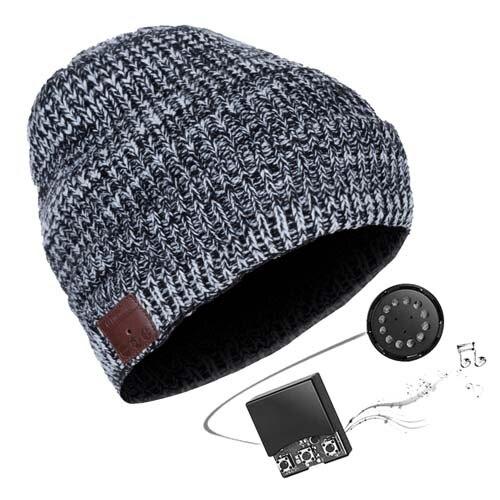 Paris-chapeau casquette et bonnet bluetooth 031-Noir Bonnet musical grâce a ses Écouteurs sans fil Bluetooth
