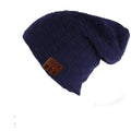 Paris-chapeau casquette et bonnet bluetooth Bleu Bonnet tendance en laine torsadée