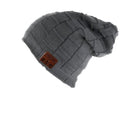 Paris-chapeau casquette et bonnet bluetooth gris Bonnet tendance en laine torsadée