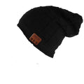Paris-chapeau casquette et bonnet bluetooth noir Bonnet tendance en laine torsadée
