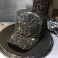 Paris-Chapeau casquette Gris/noir Casquette top 5 Strass perle Paillettes