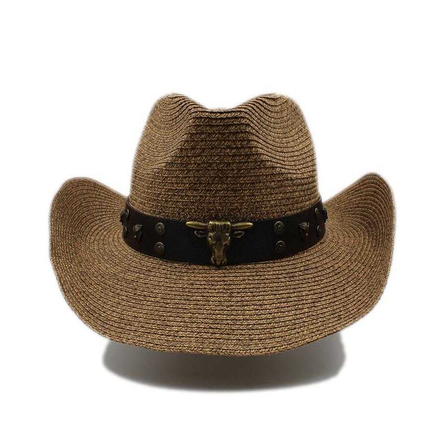 Paris-chapeau chapeau cow-boy Chapeaux western creux en paille
