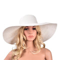 Paris-Chapeau chapeau d'été Blanc Grand chapeau de soleil - Idéal pour la plage