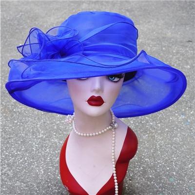Paris-Chapeau chapeau d'été Bleu / Taille unique Chapeau D'été  Large Bord