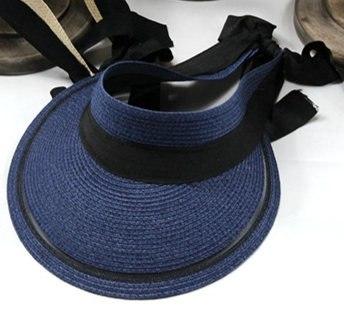 Paris-Chapeau chapeau d'été Bleu Visière en paille