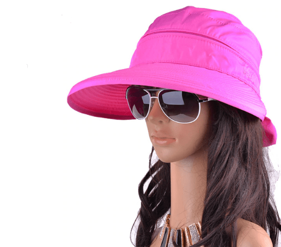 Paris-chapeau chapeau d'été Rose fuchsia Chapeau d'été avec Visière