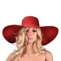 Paris-Chapeau chapeau d'été Rouge Grand chapeau de soleil - Idéal pour la plage