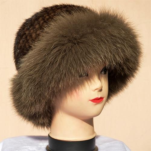 Paris-Chapeau chapeau d'hiver Chapeau en fourrure de vison naturel