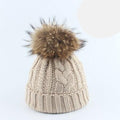 Paris-chapeau chapeau d'hiver Enfant khaki Bonnet intérieur polaire et pompon