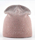 Paris-chapeau chapeau d'hiver Kaki Bonnet en laine avec des strass très joli