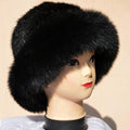 Paris-Chapeau chapeau d'hiver Noir / 54-56cm Chapeau en fourrure de vison naturel