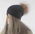 Paris-Chapeau chapeau d'hiver Noir Bonnet Femme Tricoté en Laine