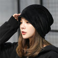 Paris-chapeau chapeau d'hiver Noir Chapeau en coton chaud élastique Automne Hiver