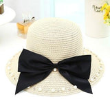 Paris-Chapeau chapeau de paille beige / enfant Chapeau de soleil avec protection solaire Femme et enfant