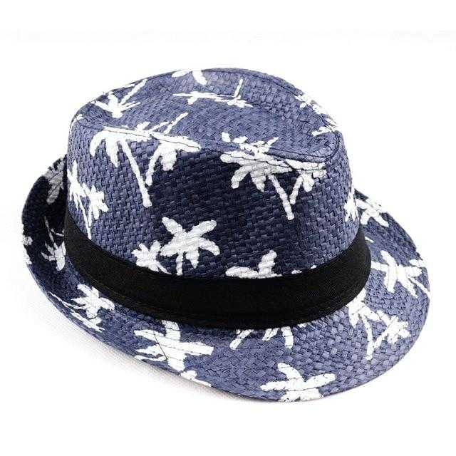 Paris-Chapeau chapeau de paille Bleu Chapeau de soleil enfants Style décontracté