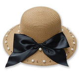 Paris-Chapeau chapeau de paille khaki / enfant Chapeau de soleil avec protection solaire Femme et enfant