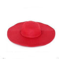 Paris-Chapeau chapeau de paille Rouge Chapeau de Soleil Paille À Larges Bords Pliable Fashion