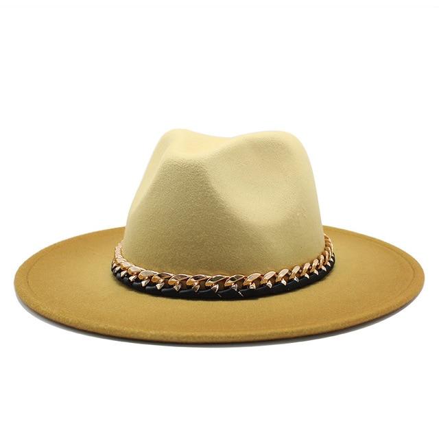 Paris-chapeau chapeau vintage Jaune / M 56-58cm Chapeau en feutre souple