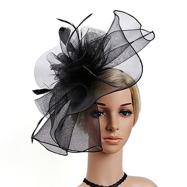 Paris-Chapeau chapeaux mariage Noir Chapeau de mariage haute qualité
