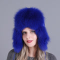 Paris-chapeau chapka russe Bleu Chapka avec pompon