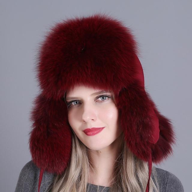 Paris-chapeau chapka russe Rouge Chapka avec pompon