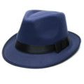 Paris-chapeau fédora Bleu Fédora unisexe