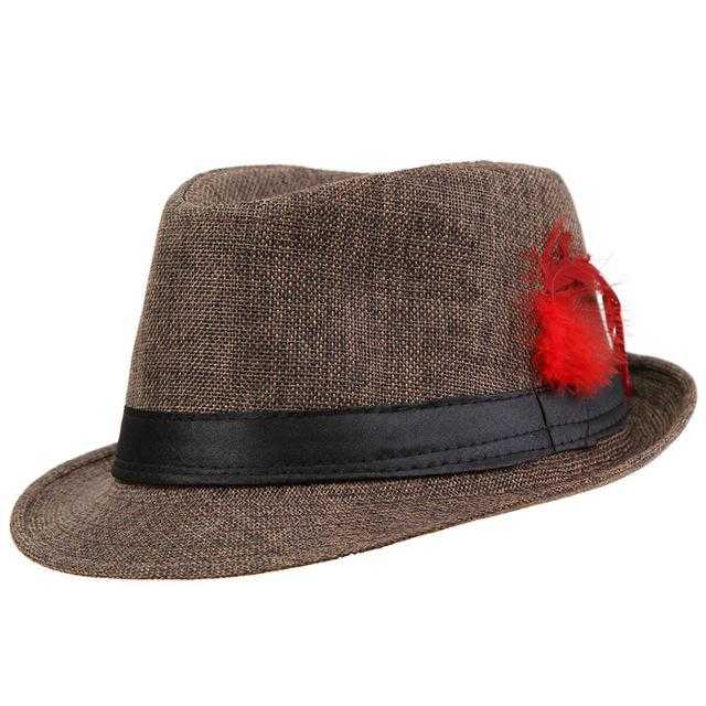 Paris-chapeau fédora Marron Fedora gangster
