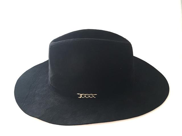 Paris-chapeau fédora Noir 2 Chapeau Crazy Jazz à large bord en feutre