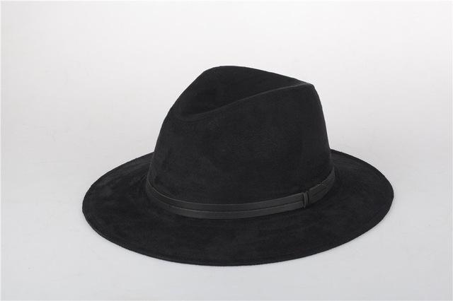 Paris-chapeau fédora Noir Chapeau Crazy Jazz à large bord en feutre