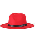Paris-chapeau fédora Rouge / 58-61CM Chapeau feutre Design féminin pour un look branché