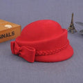 Paris-Chapeau fédora Rouge Chapeau d'hiver 100% laine Australienne