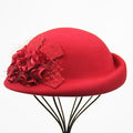 Paris-Chapeau fédora Rouge chapeau en feutre de laine
