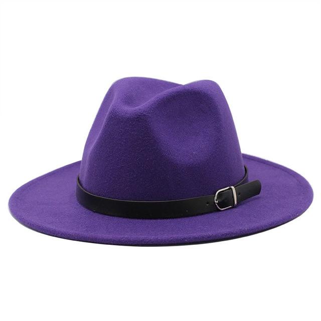 Paris-chapeau fédora Violet / 58-61CM Chapeau feutre Design féminin pour un look branché