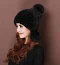 Paris-Chapeau. PSM GROUP.LLC  chapeau d'hiver 1 Chapeau Hiver fourrure de vison en tricot