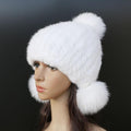 Paris-Chapeau. PSM GROUP.LLC  chapeau d'hiver 12 Chapeau Hiver fourrure de vison en tricot