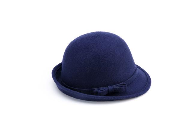 Paris-chapeau Vintage Bleu Chapeau vintage en Laine style rétro
