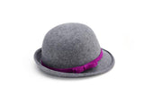 Paris-chapeau Vintage Gris Chapeau vintage en Laine style rétro