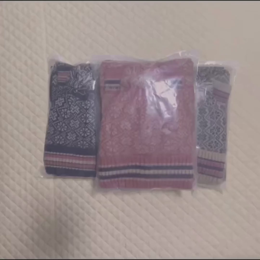 Ensemble trois pièces, écharpe, gants, bonnet